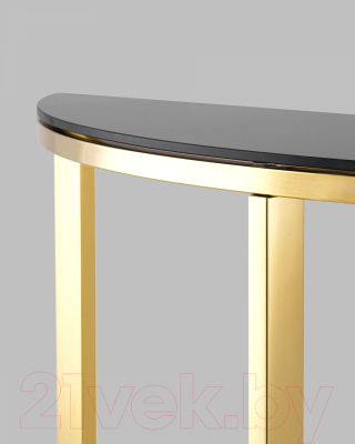 Консольный столик Stool Group Альба 115x30 / ECST-095-SR-TG (стекло черное/сталь золото)