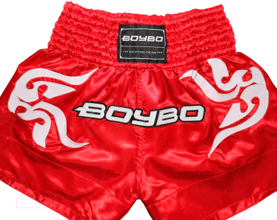 Шорты для бокса BoyBo Для тайского (L, красный)