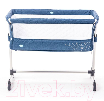 Детская кроватка Nuovita Accanto (темно-синий лен)