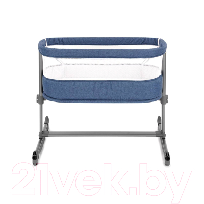 Детская кроватка Nuovita Accanto Vicino (темно-синий лен)