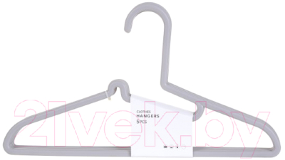 Набор пластиковых вешалок-плечиков Miniso 4327 (5шт, серый)