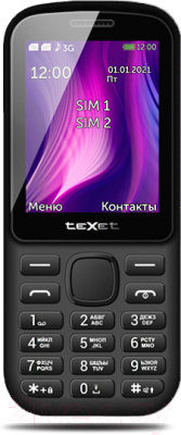Мобильный телефон Texet TM-221 (черный/красный)
