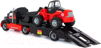 Набор игрушечной техники Полесье Mammoet Трейлер с трактором-погрузчиком / 57006