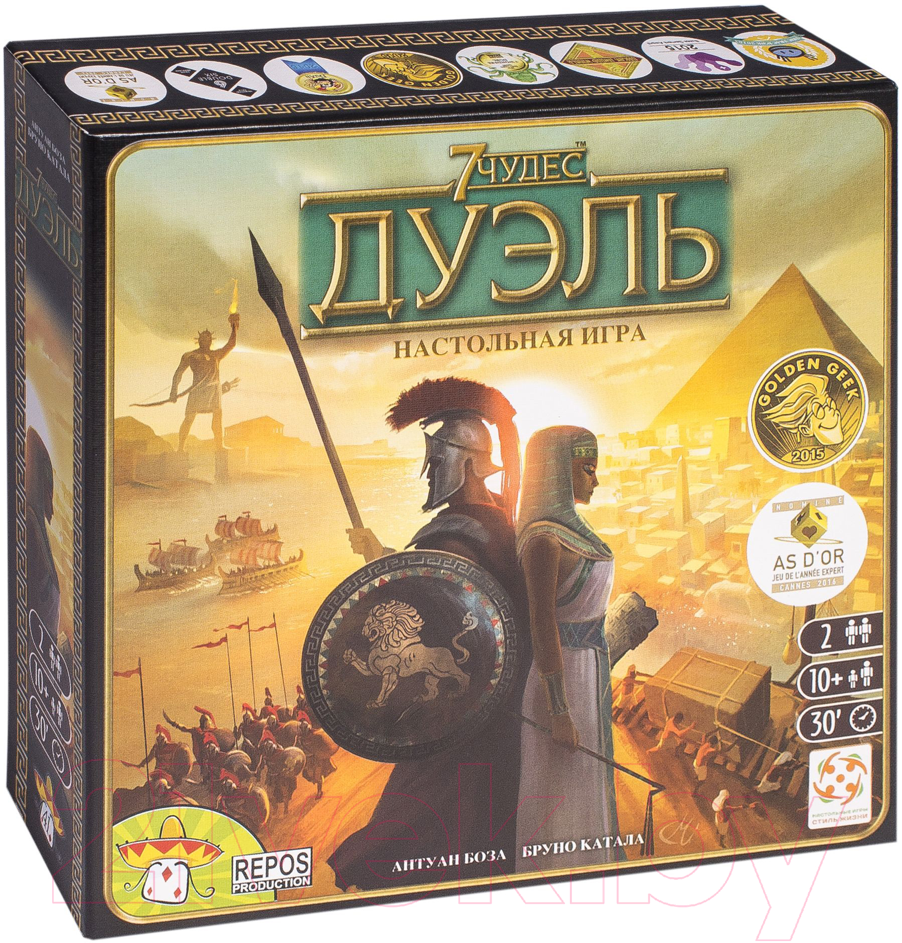 Настольная игра Asmodee 7 чудес: Дуэль. Локализация / БП-00000460