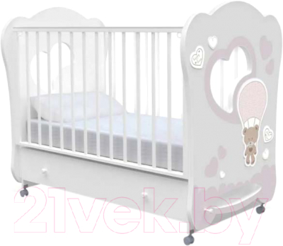 Детская кроватка Nuovita Stanzione Cute Bear Swing (белый)