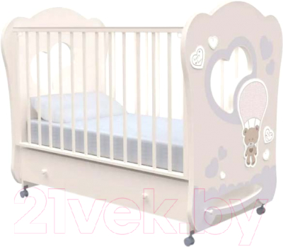 Детская кроватка Nuovita Stanzione Cute Bear Swing (ваниль)