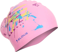 Шапочка для плавания Elous EL006 (геометрия розовый) - 