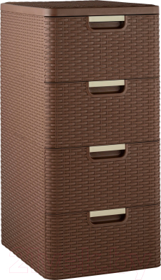 

Комод пластиковый Ellastik Plast, Плетенка 49.5x39.5x86