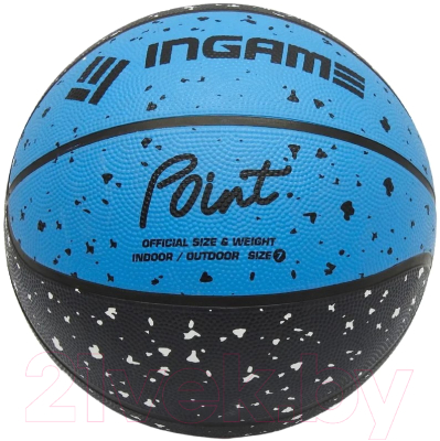 Баскетбольный мяч Ingame Point №7 (черный/синий)