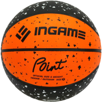 Баскетбольный мяч Ingame Point №7 (черный/оранжевый) - 