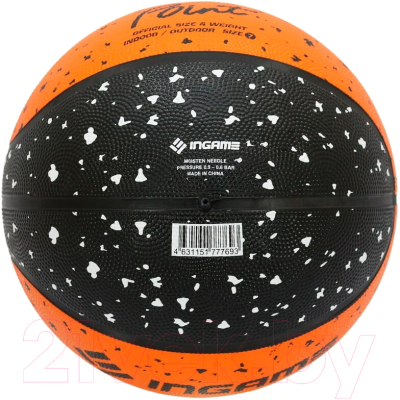 Баскетбольный мяч Ingame Point №7 (черный/оранжевый)