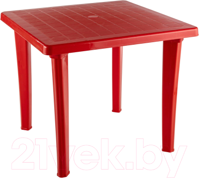 Стол пластиковый Ellastik Plast Элластик Квадратный 85x85x74 (красный)