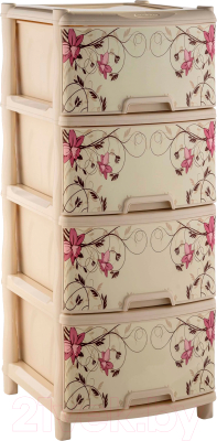 

Комод пластиковый Ellastik Plast, Элластик с рисунком 40x47x98