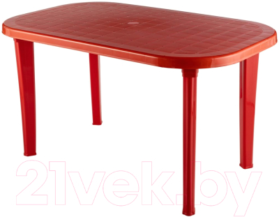 Стол пластиковый Ellastik Plast Овальный 136x82x74 (красный)