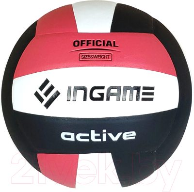 Мяч волейбольный Ingame Active (черный/белый/красный)