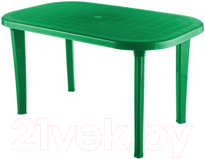 Стол пластиковый Ellastik Plast Овальный 136x82x74 (зеленый)