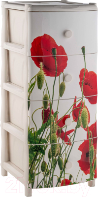 

Комод пластиковый Ellastik Plast, Элластик с рисунком 40x47x98