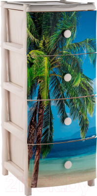 

Комод пластиковый Ellastik Plast, Элластик с рисунком 40x47x98