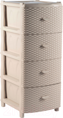 

Комод пластиковый Ellastik Plast, Элластик Люкс 49.5x39.5x86