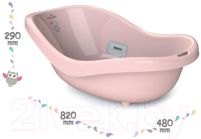 Ванночка детская Kidwick Дони / KW210306 (с термометром, розовый)