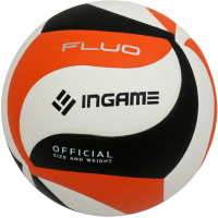 Мяч волейбольный Ingame Fluo (черный/белый/оранжевый) - 