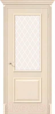 Дверь межкомнатная el'Porta Эко Классико-13 90x200 (Ivory/White Сrystal)