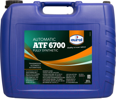 

Трансмиссионное масло Eurol, ATF 6700 / E113653-20L
