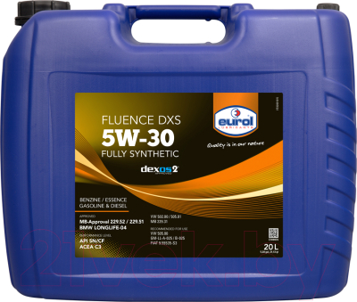 

Моторное масло Eurol, Bag in Box Fluence DXS 5W30