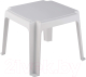 Кофейный столик садовый Ellastik Plast Элластик 45x45x38 (белый) - 