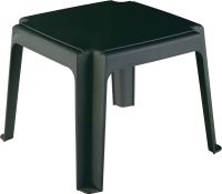 Кофейный столик садовый Ellastik Plast Элластик 45x45x38 (темно-зелёный) - 