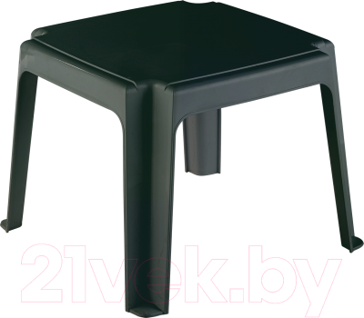 Кофейный столик садовый Ellastik Plast Элластик 45x45x38 (темно-зелёный)