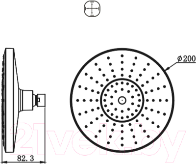 Лейка ручного душа Bravat P70183CP-1-RUS