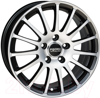

Литой диск Proma, RSs 16x6.5" 5x114.3мм DIA 66.1мм ET 50мм Алмаз матовый