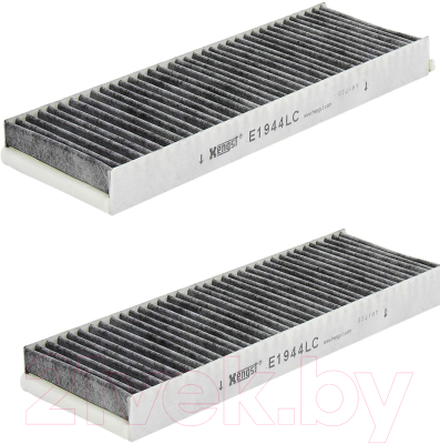 Комплект салонных фильтров Hengst E1944LC-2 (угольный, 2шт)