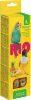 Лакомство для птиц Mealberry RIO палочки для волнистых попугаев и экзотов с троп. фруктами (80г) - 