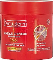 Маска для волос Evoluderm Восстанавливающая для окрашенных волос с кератином (500мл) - 