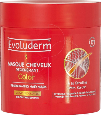 Маска для волос Evoluderm Восстанавливающая для окрашенных волос с кератином (500мл)