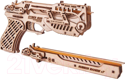 Пистолет игрушечный Wood Trick Кибер Пистолет с мишенями / 1234-45