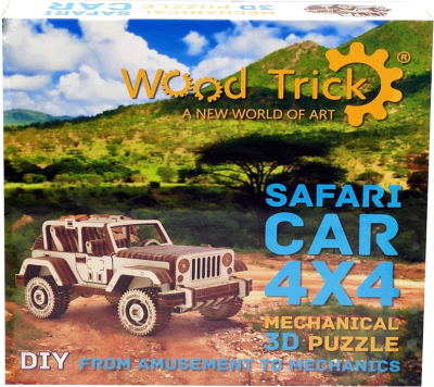 Автомобиль игрушечный Wood Trick Сафари Джип / 1234-S5