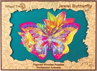 Пазл Wood Trick Драгоценная бабочка / WT-00052