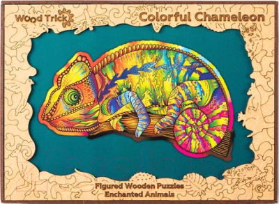 Пазл Wood Trick Красочный Хамелеон / WT-00054
