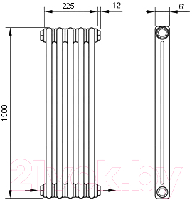 Радиатор стальной Arbonia 2150/5 24 (нижнее подключение, справа-налево)
