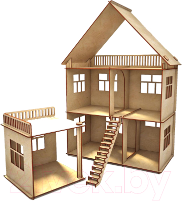 

Кукольный домик ХэппиДом, Коттедж с пристройкой / HK-D007