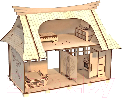 

Кукольный домик ХэппиДом, Дом Сакура с мебелью / HK-D014