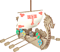 Корабль игрушечный ХэппиДом Корабль Викингов Драккар / HK-K005 - 