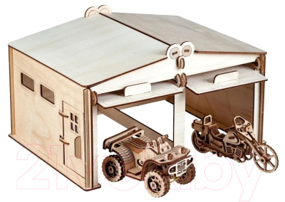 

Комплект аксессуаров для кукольного домика ХэппиДом, Гараж на две машины с дверями / HK-K006