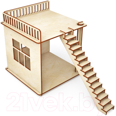 Кукольный домик ХэппиДом Пристройка и лестница для домика / HK-M007