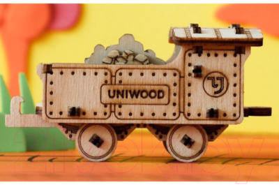 Вагон игрушечный Uniwood Вагон для угля / UW30151