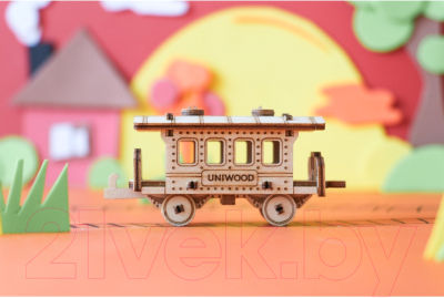 Вагон игрушечный Uniwood Пассажирский вагон / UW30152