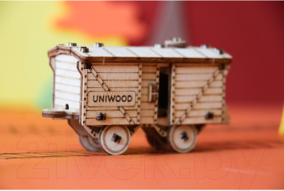 Вагон игрушечный Uniwood Товарный вагон / UW30153